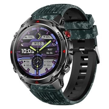 HT37 Fitness-Smartwatch mit Herzfrequenz-/Blutdruckmesser - Blauer Tarnanstrich