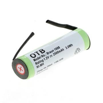 OTB 1.2V NiMH-Ersatzakku, 2500mAh, für Zahnbürsten von Braun Oral-B und Philips