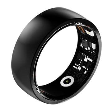 R09M Gesundheitsüberwachung Smart Ring - Größe: 17.8mm - Schwarz