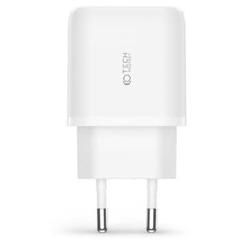 Tech-Protect C20W 2-Port Wand-ladegerät - PD20W, QC3.0 - Weiß