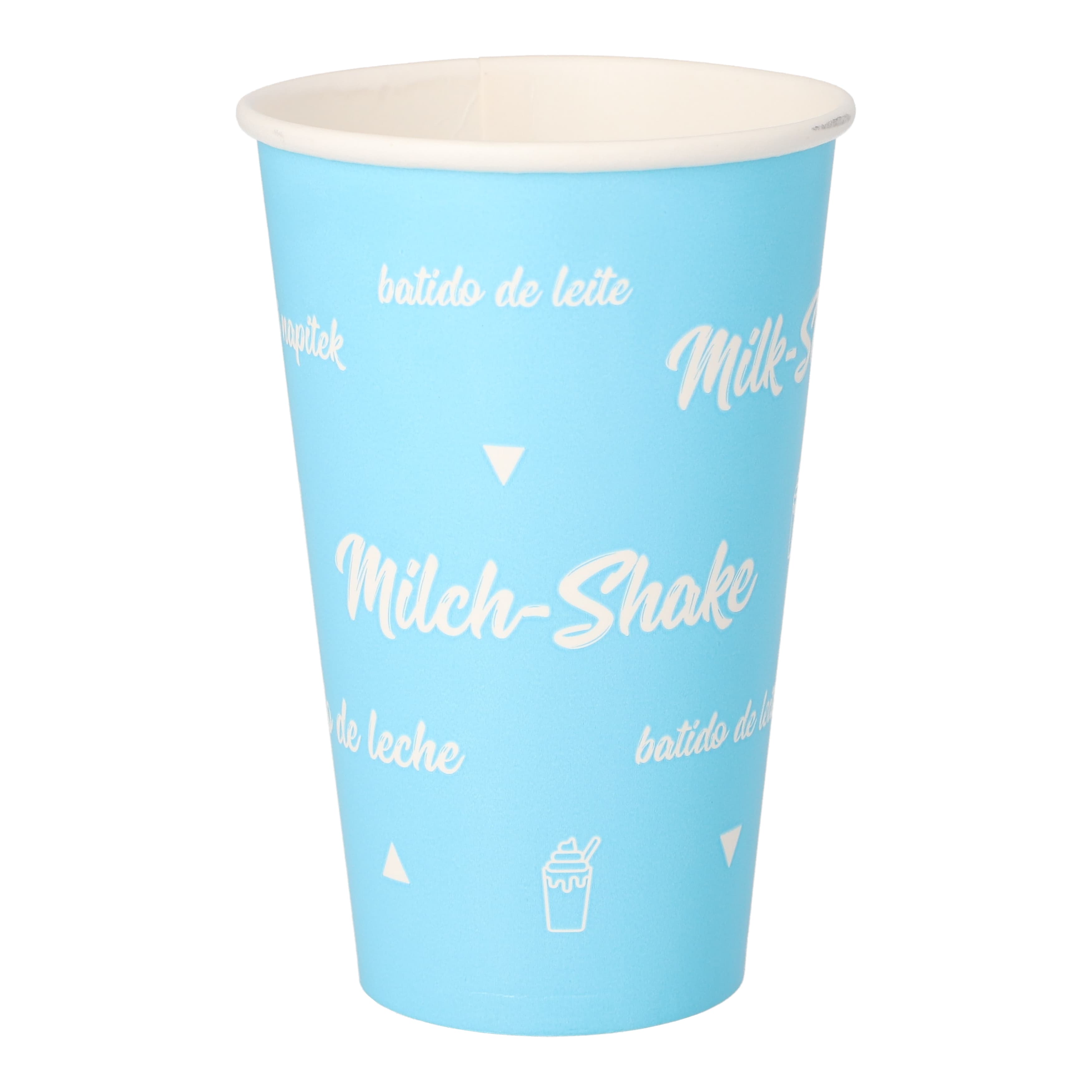 50 x Shake-Becher, Pappe 0,3 l Ø 8 cm · 11,7 cm "Milk-Shake"
