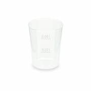 Mehrwegbecher Pfandbecher Shotglas Schnaps PP Eichstriche 2 cl 4 cl, 50 Stk.