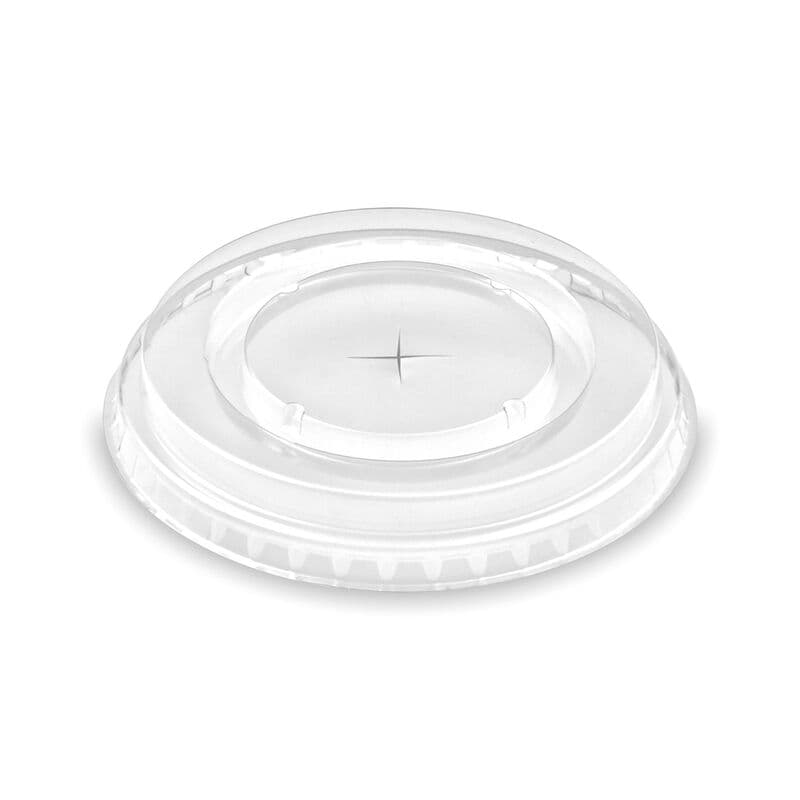 Deckel mit Kreuzschlitz für PET-Trinkbecher Smoothies- Dessertb. O95mm, 50 Stk.