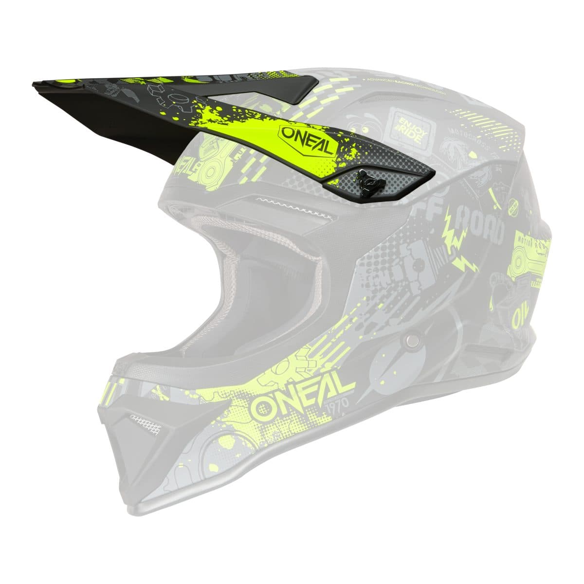 ONeal 1SRS Vibrant Visor Helmschirm schwarz/gelb 2026